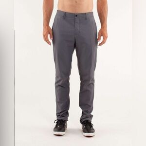 Lululemon Commute Pants sz 40 pinstripe gray